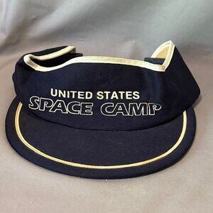 Vintage United States Space Camp Visor Hat Nasa Collectible Blue RARE Sci Fi Cap
